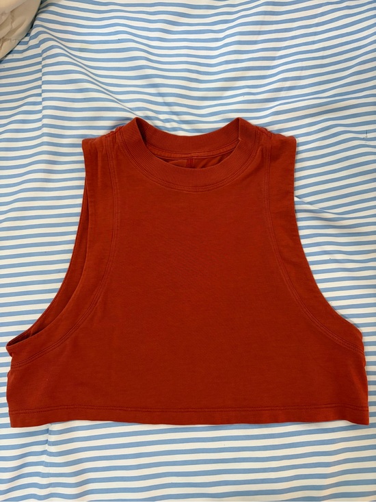 lululemon athletica Tops - lululemon athletica Rust Crop Tank - Burnt Orange Sleeveless Top
